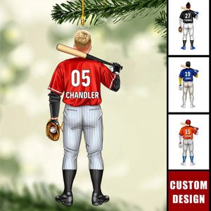 Christmas Gift For Baseball Batter - Custom Ornament