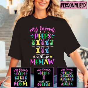 Easter Eggs My Favorite Bunnies Call Me Grandma Personalized T-Shirt Gift For Nana, Mom