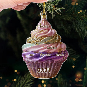 Enjoying Sweet Moments Together - Custom Family Christmas Ornament