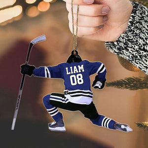 Personalized Hockey Ornament For Hockey Players