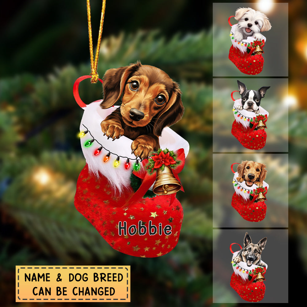 Personalized Dog Sleeping In A Tiny Cup Christmas Holiday-Two Sided Or -  nany_shops