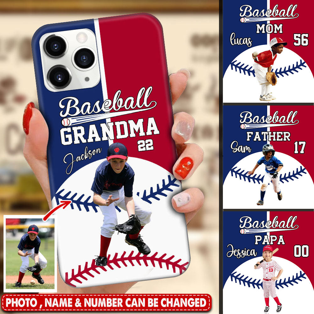 Personalized Upload Photo Gift For Nana- Mom Of Baseball Players