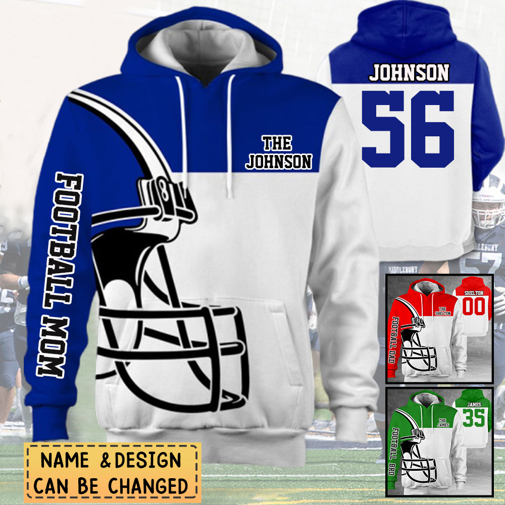 Personalized Hoodie American Football family member Football Helmet All Over Print Hoodie