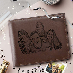 Personalized Men's Wallet - Leather Photo Engraved wallet