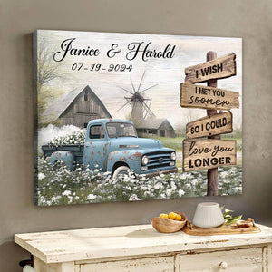 Best Couple Anniversary Gifts Personalized Farmhouse Old Truck Canvas/Poster