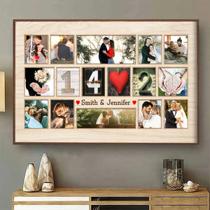 Our Memory Days, Personalized Couple Photo Collage Canvas, Gift For Couple