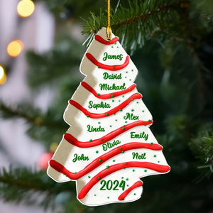 Christmas Tree Cake Personalized Family Christmas Ornament