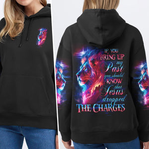 Jesus Dropped The Charges Lion Women's All Over Hoodie