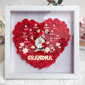 Personalized Gift For Grandma/Mom Butterfly Flower Shadow Box