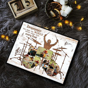 Personalized Custom Drum Photo Collage Poster