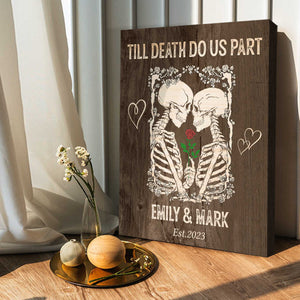 Till Death Do Us Part Personalized Skeleton Couple Poster