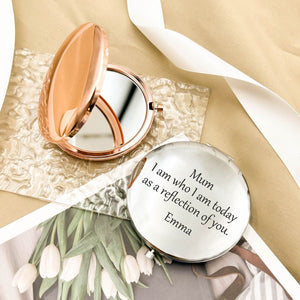 Personalized  Custom Text Compact Mirror