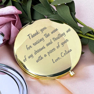 Personalized  Custom Text Compact Mirror