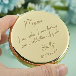 Personalized  Custom Text Compact Mirror