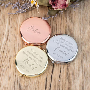 Personalized  Custom Text Compact Mirror