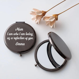 Personalized  Custom Text Compact Mirror