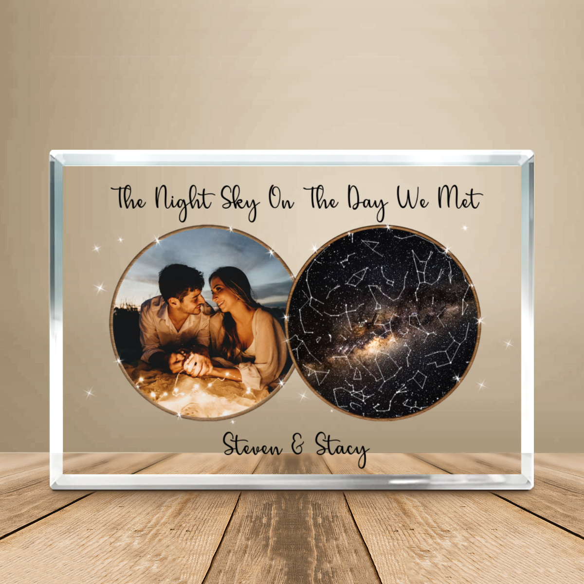 Personalized The Night We Met Star Map Acrylic Plaque, Wedding Gift, Anniversary Gift For Couple