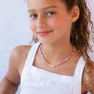 Personalized Kids Name Necklace with Rainbow chain