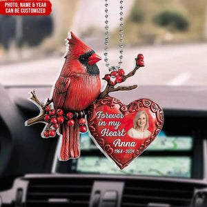 Forever In My Heart - Personalized Acrylic Car Ornament