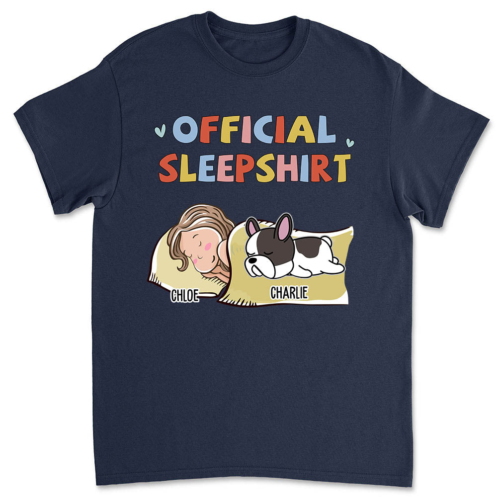 Sleeping Dog Sleepshirt - Personalized Custom Unisex T-shirt