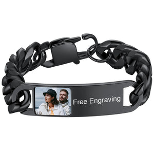 Personalized Name Picture Bracelets For Men