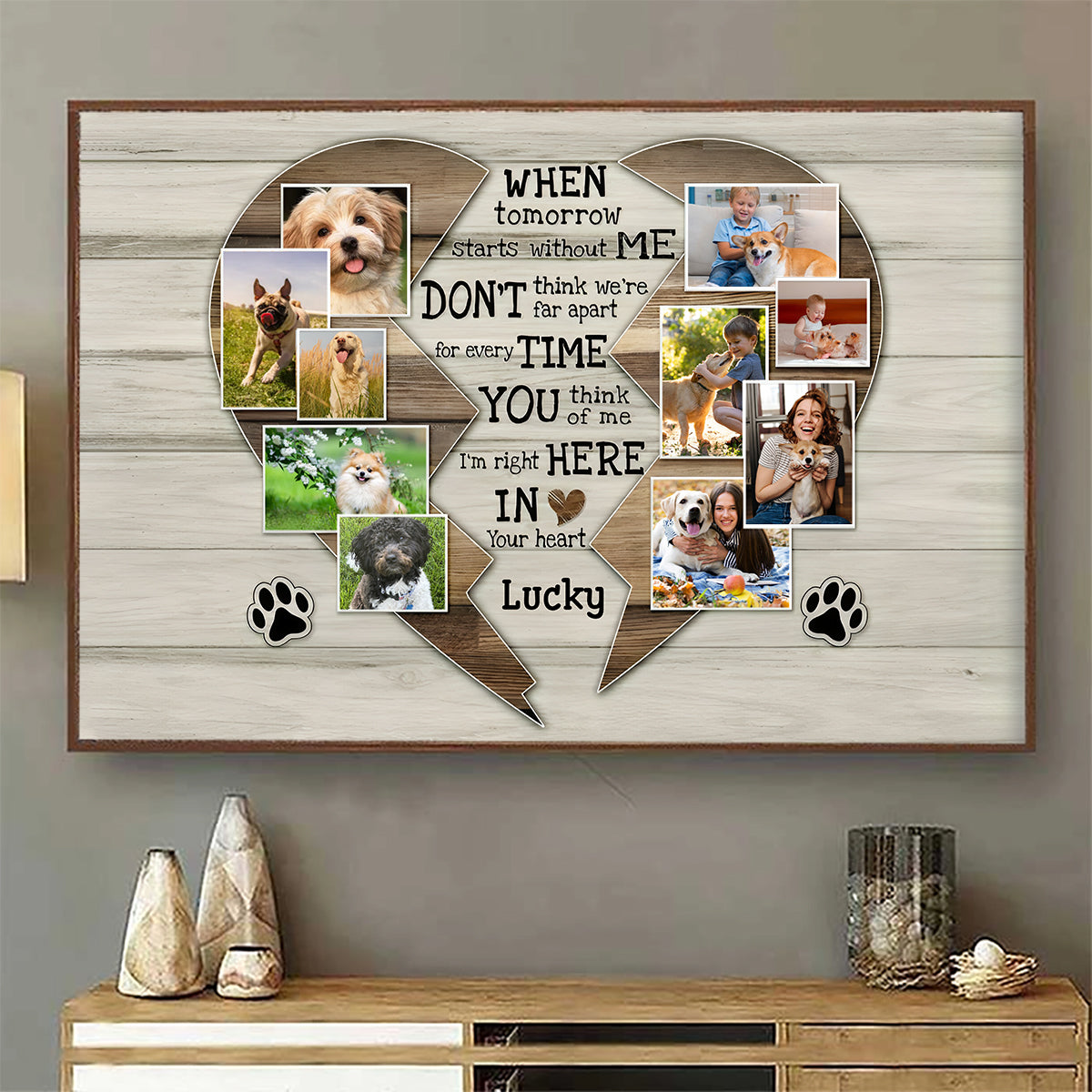 Personalized Pet Heartbreak Memorial Poster