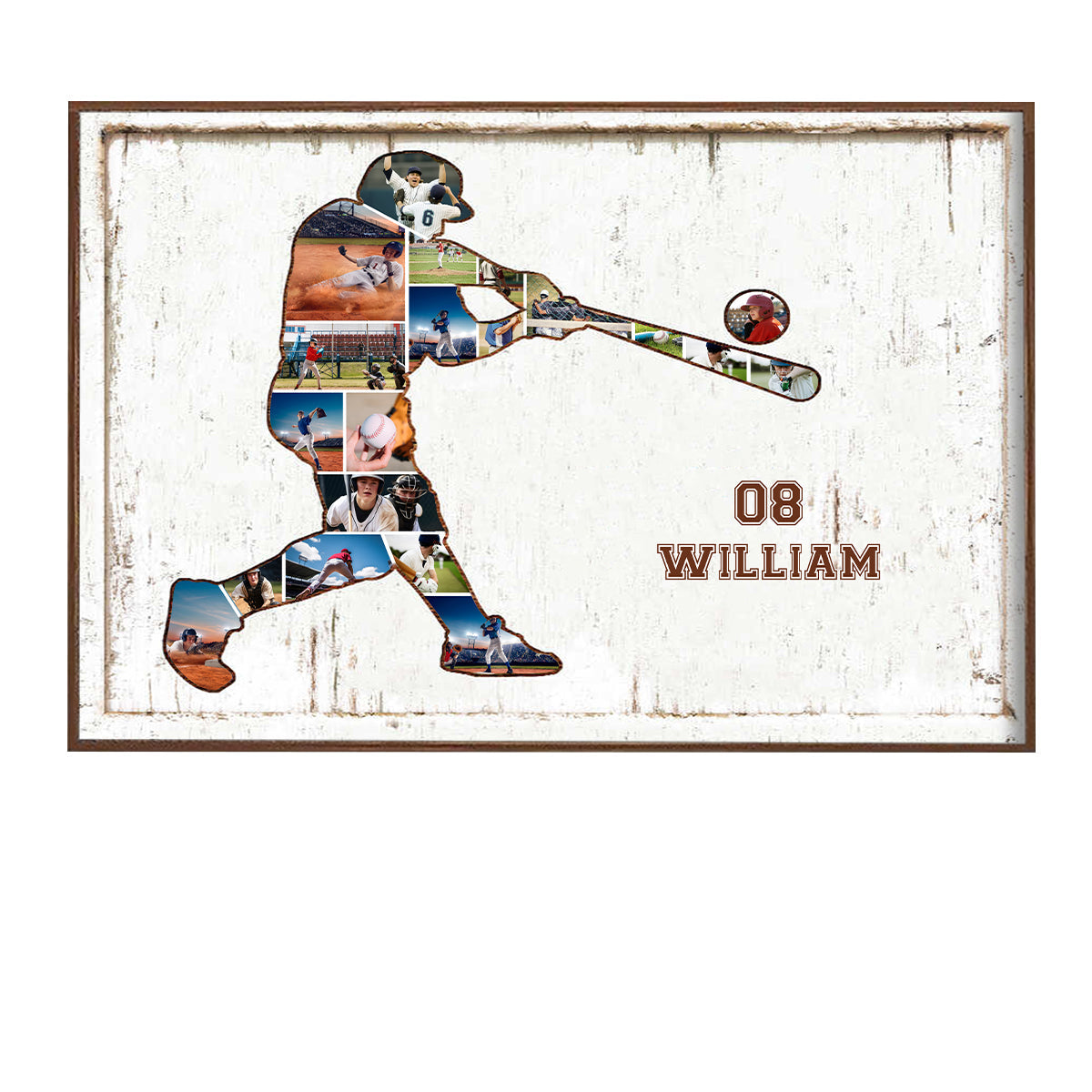 Personalized Baseball Photo Collage Poster