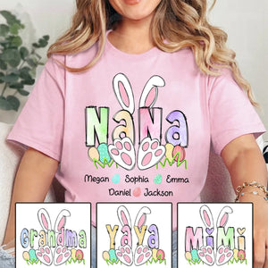 Personalized Easter Rabbit Pure Cotton T-shirt Gift For Grandma