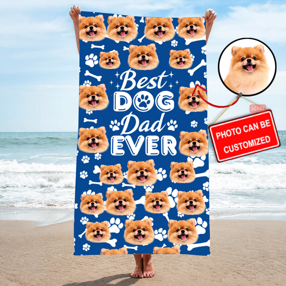 Personalized gifts for the whole family with dog, cat beach towel