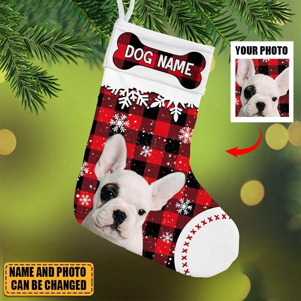 Personalized Dog Photo Christmas Stocking