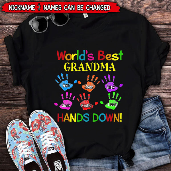 best grandma hands down t shirt