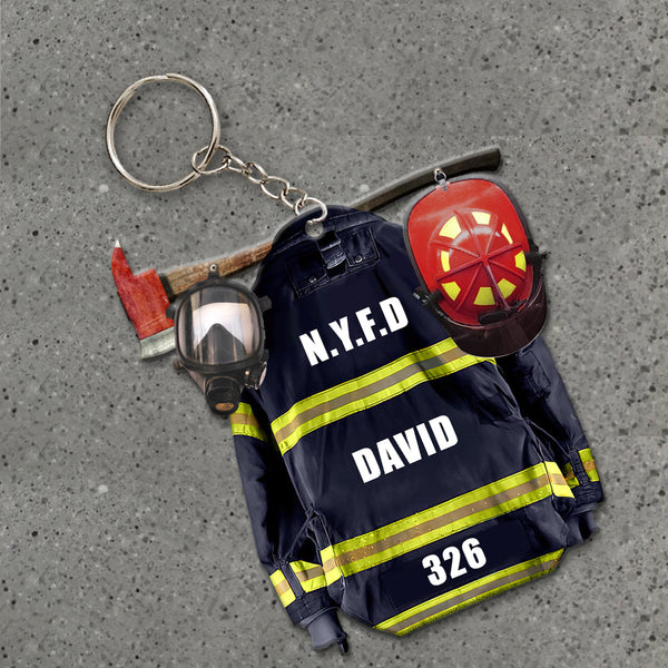 Personalized 2025 firefighter keychains