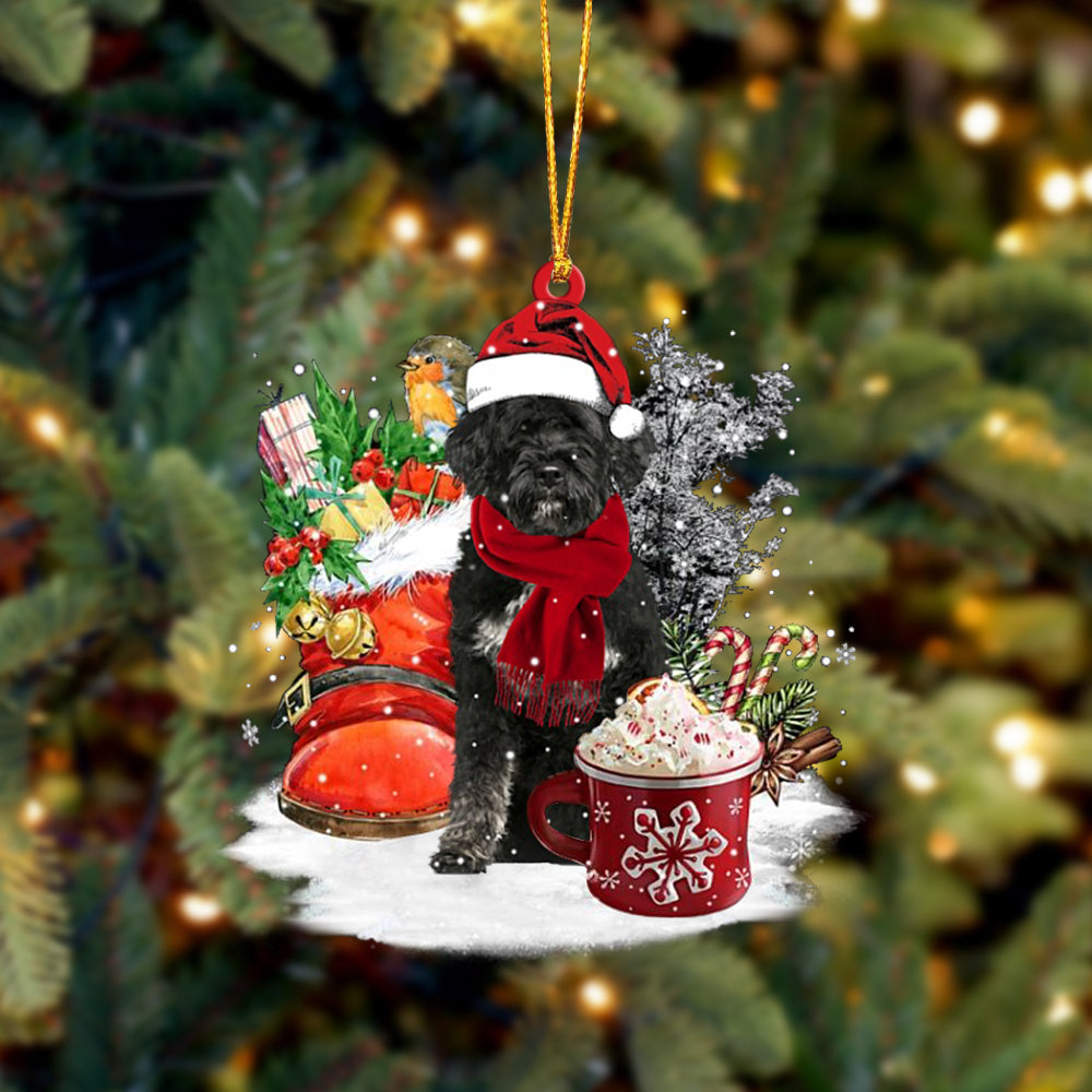 Portuguese Water Dog-Winter Cup-Two Sided Ornament