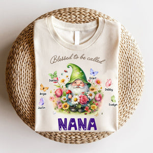 Personalized Grandma's Garden Flowers Pure Cotton T-Shirt