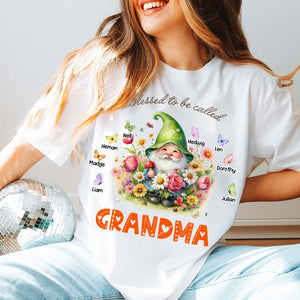 Personalized Grandma's Garden Flowers Pure Cotton T-Shirt