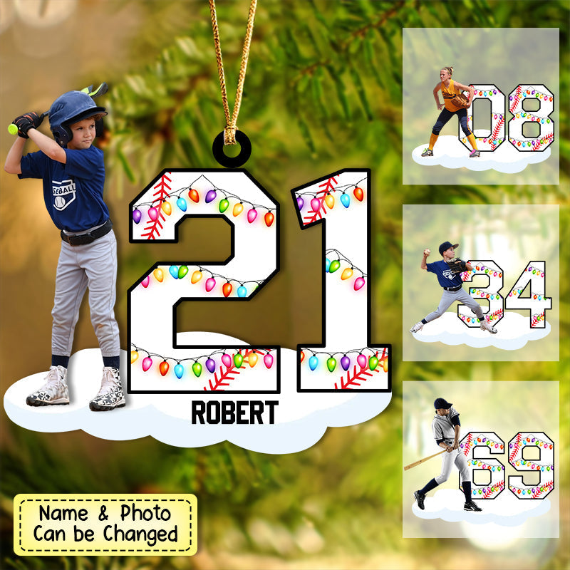 Baseball Life - Personalized Baseball Players Christmas Ornament