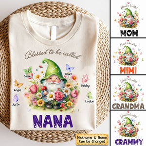 Personalized Grandma's Garden Flowers Pure Cotton T-Shirt