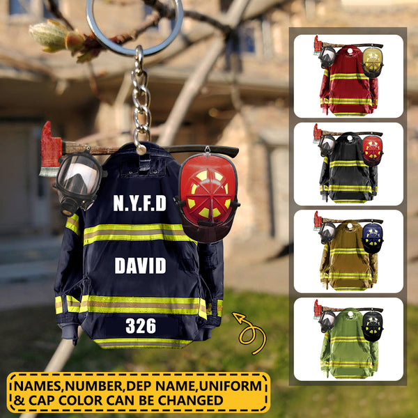 Personalized 2025 firefighter keychains