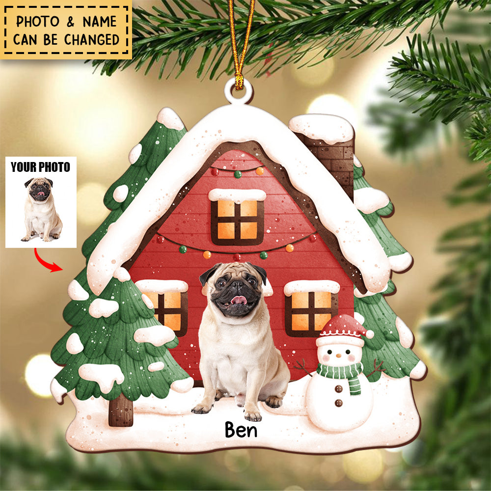 Christmas Pet House Personalized Acrylic Ornament  Gift For Pet Lover