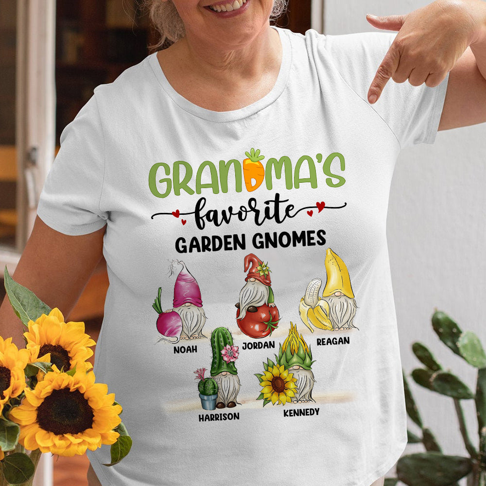 Grandma's Favorite Garden Gnomes Personalized T-Shirt